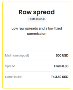 Raw Spread Account